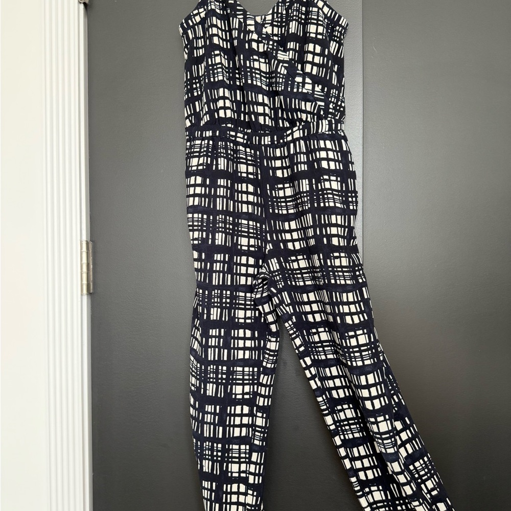MADEWELL Navy / White Jumpsuit, Size S